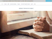 Tablet Screenshot of midwaychurchofchrist.com